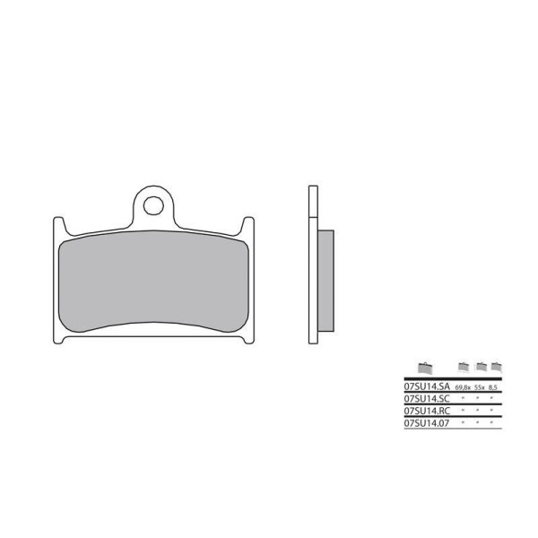 Plaquettes de frein BREMBO 