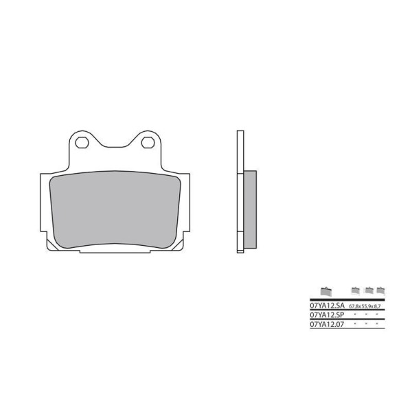 Plaquettes de frein BREMBO 