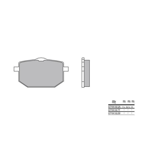 Plaquettes de frein BREMBO 