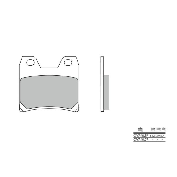 Plaquettes de frein BREMBO 