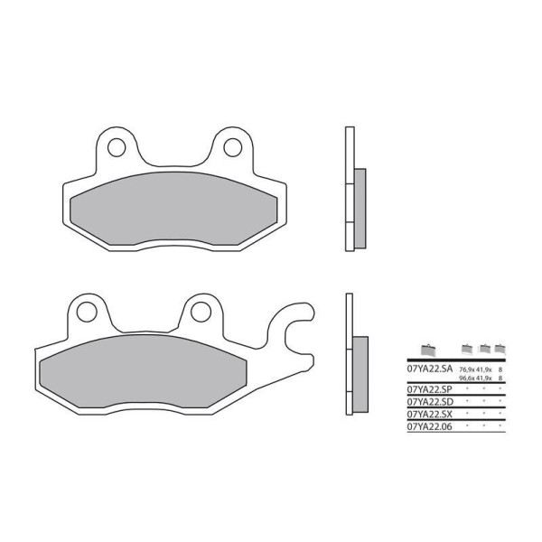 Plaquettes de frein BREMBO 