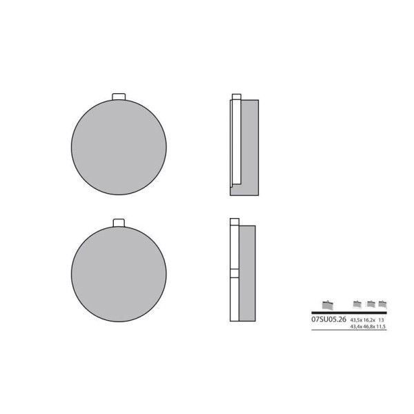 Plaquettes de frein BREMBO 