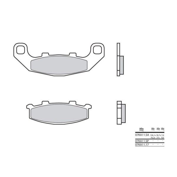 Plaquettes de frein BREMBO 