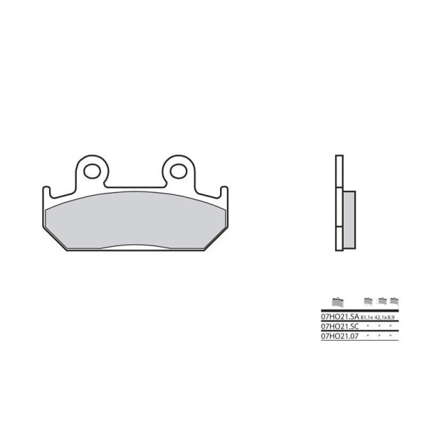 Plaquettes de frein BREMBO 