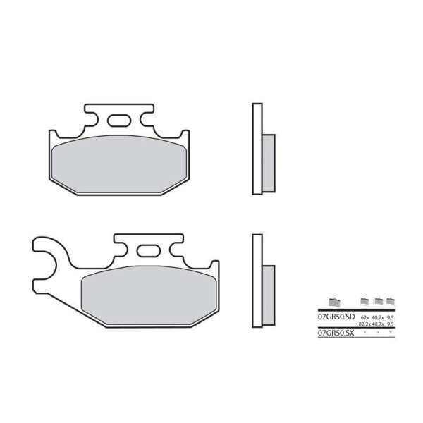 Plaquettes de frein BREMBO 