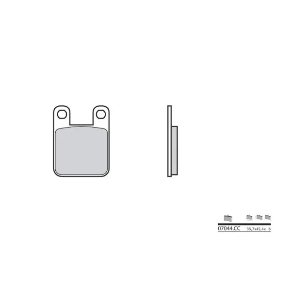Plaquettes de frein BREMBO Scooter carbone céramique - 07044CC