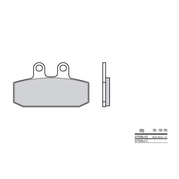 Plaquettes de frein BREMBO 