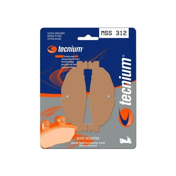 Plaquettes de frein TECNIUM Maxi Scooter métal fritté - MSS312