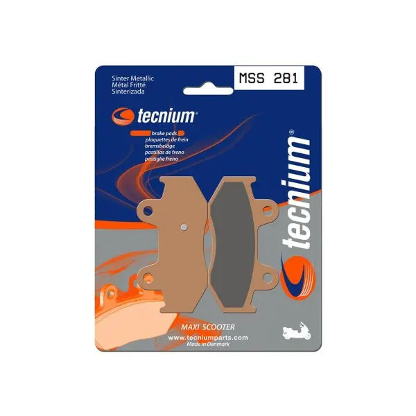 Plaquettes de frein TECNIUM Maxi Scooter métal fritté - MSS281