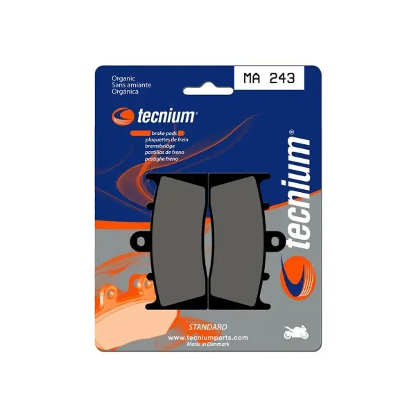 Plaquettes de frein TECNIUM route organique - MA243