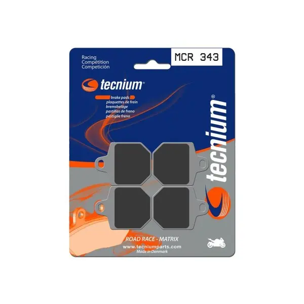 Plaquettes de frein TECNIUM Racing métal fritté carbone - MCR343