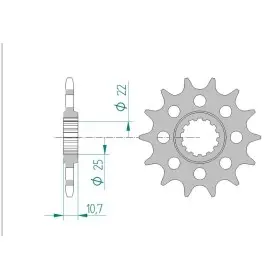 Pignon AFAM 16 dents 