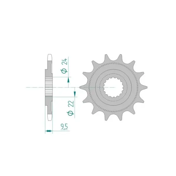 Pignon AFAM 16 dents 