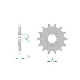 Pignon AFAM 15 dents 