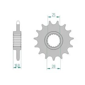 Pignon AFAM 15 dents 