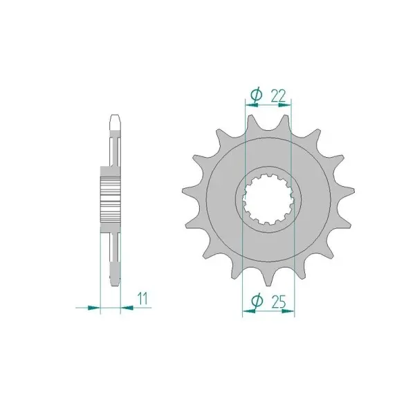 Pignon AFAM acier standard 37400 - 520