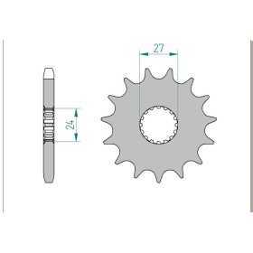 Pignon AFAM 15 dents 
