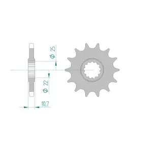 Pignon AFAM 15 dents 