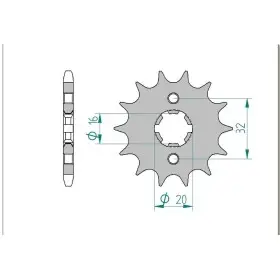 Pignon AFAM 15 dents 