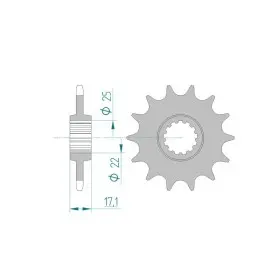 Pignon AFAM 15 dents 