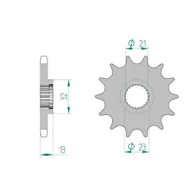 Pignon AFAM 14 dents 