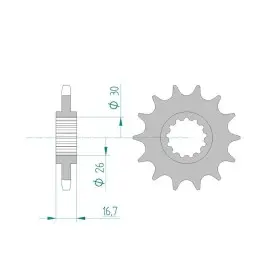 Pignon AFAM 14 dents 