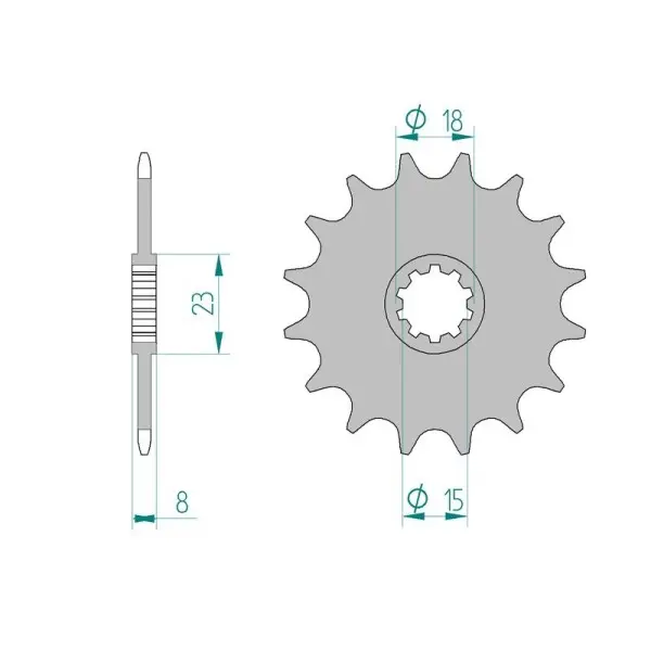 Pignon AFAM acier standard 94108 - 415