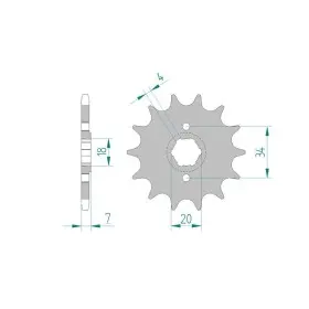 Pignon AFAM 13 dents 