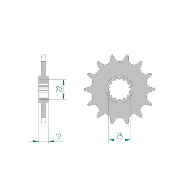 Pignon AFAM acier anti-boue 94313 - 520