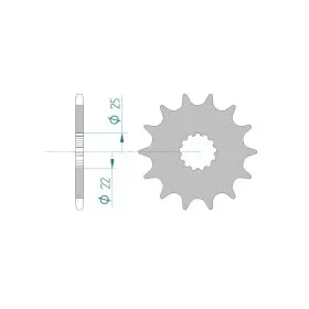 Pignon AFAM 13 dents 