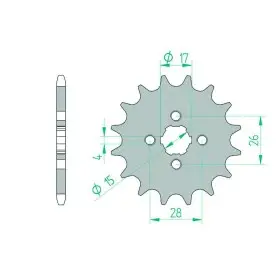 Pignon AFAM 12 dents 