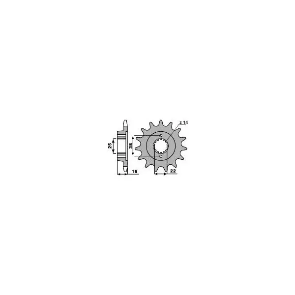 Pignon PBR acier standard 2222 - 525