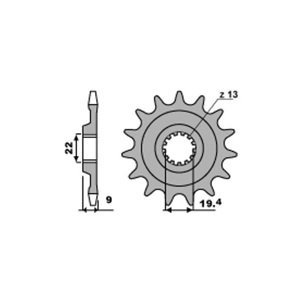 Pignon PBR 13 dents 