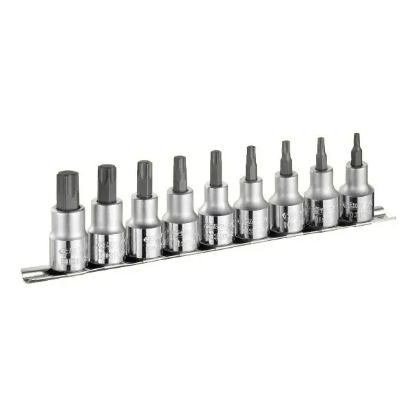Jeu de 9 douilles EXPERT tournevis 1/2'' pour vis Torx