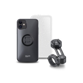 Pack complet SP-CONNECT Moto Bundle fixé sur guidon iPhone 11