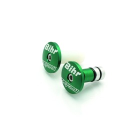 Embouts de guidon factory BIHR vert Øint. 14mm