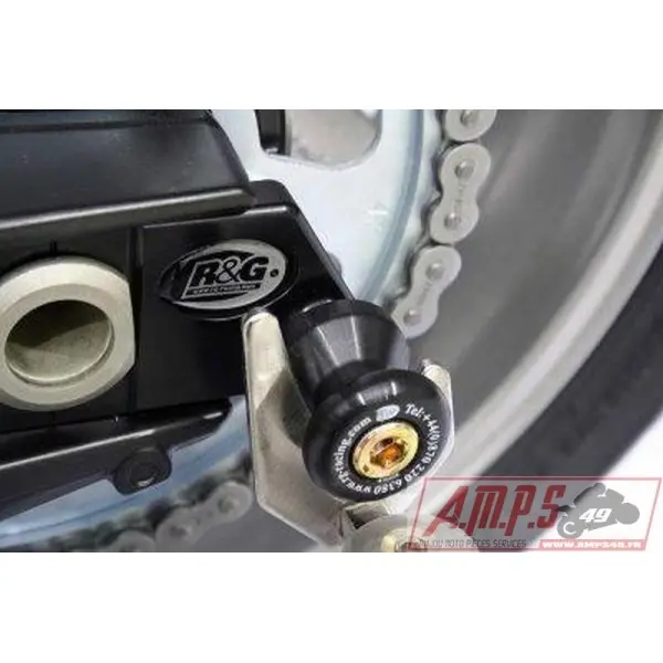 Pions de bras oscillant R&G RACING avec platine noir Yamaha YZF-R1