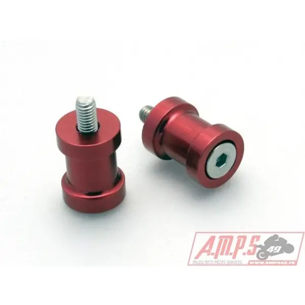 Pions de bras oscillant R&G RACING M10 aluminium rouge