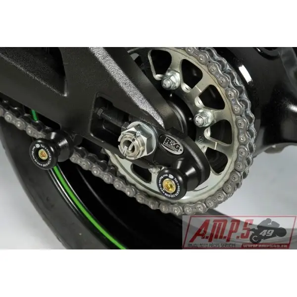 Pions de bras oscillant R&G RACING avec platine noir Kawasaki SX10R