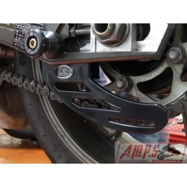 Protège couronne (dent de requin) R&G RACING ABS noir Triumph