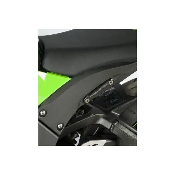 Cache-orifice R&G RACING pour repose-pied arrière-gauche alu noir Kawasaki ZX-10R