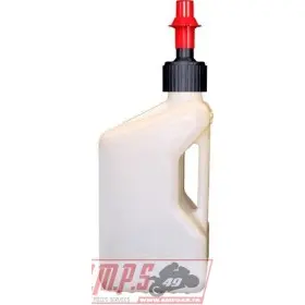 Bidon d'essence TUFF JUG 10L blanc translucide/bouchon rouge