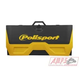 Tapis récupérateur pliable POLISPORT Bike Mat bicolore jaune/noir
