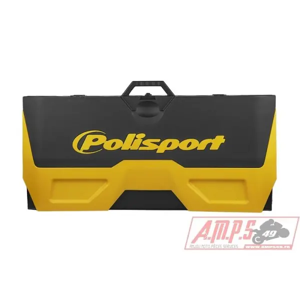 Tapis récupérateur pliable POLISPORT Bike Mat bicolore jaune/noir
