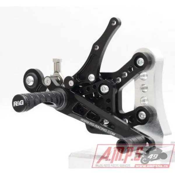 Commandes reculées multipositions R&G RACING noires sélection inversée BMW S1000RR