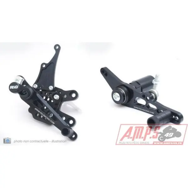 Commandes reculées R&G RACING noir Suzuki GSX-R600/450
