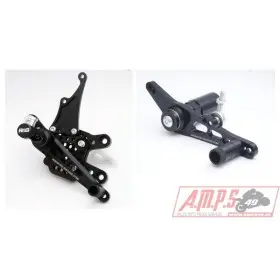 Commandes reculées R&G RACING noir Yamaha YZF-R1