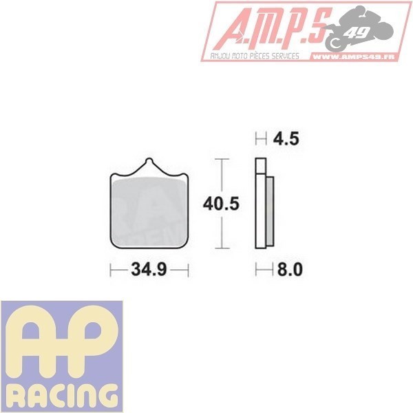 Plaquettes de freins Avant AP RACING - S RR Abs - 1000 - BMW  2010-2010  