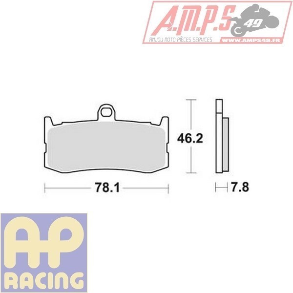 Plaquettes de freins Avant AP RACING - Daytona SE - 675 - TRIUMPH  2009-2012  