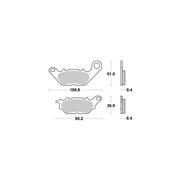 Plaquettes de freins Avant AP RACING - YBR ED - 125 - YAMAHA  2007-2007  